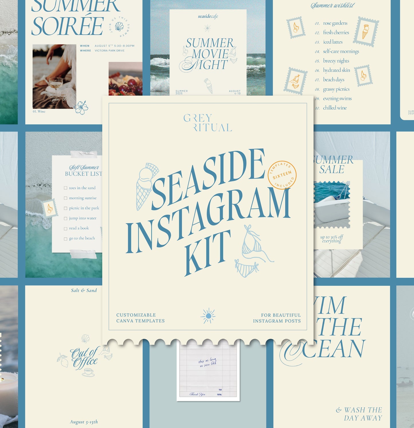 Seaside Instagram Templates