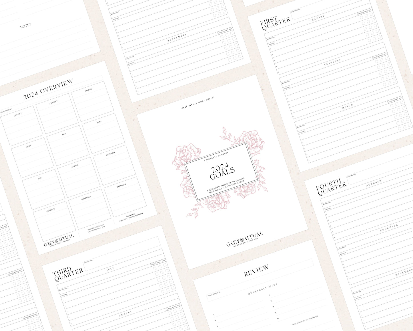 2024 Goals Yearly Planner (Printable)